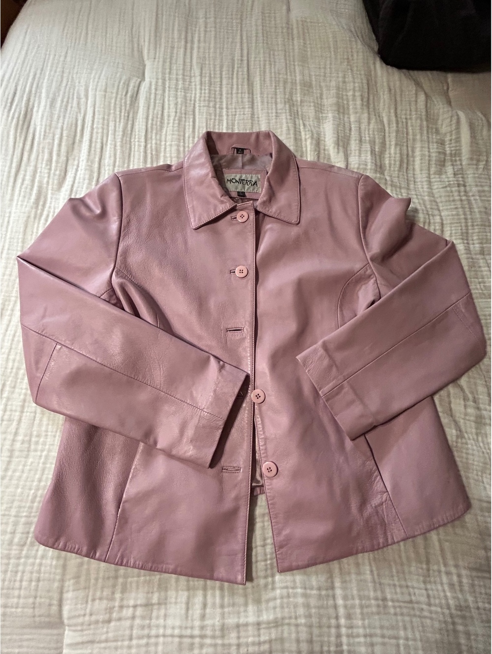 Vintage Y2K Monterra Leather Pastel Jacket
